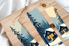 Winter Cabin Woods Bookmark Journal - CraftNest - Digital Crafting and Art