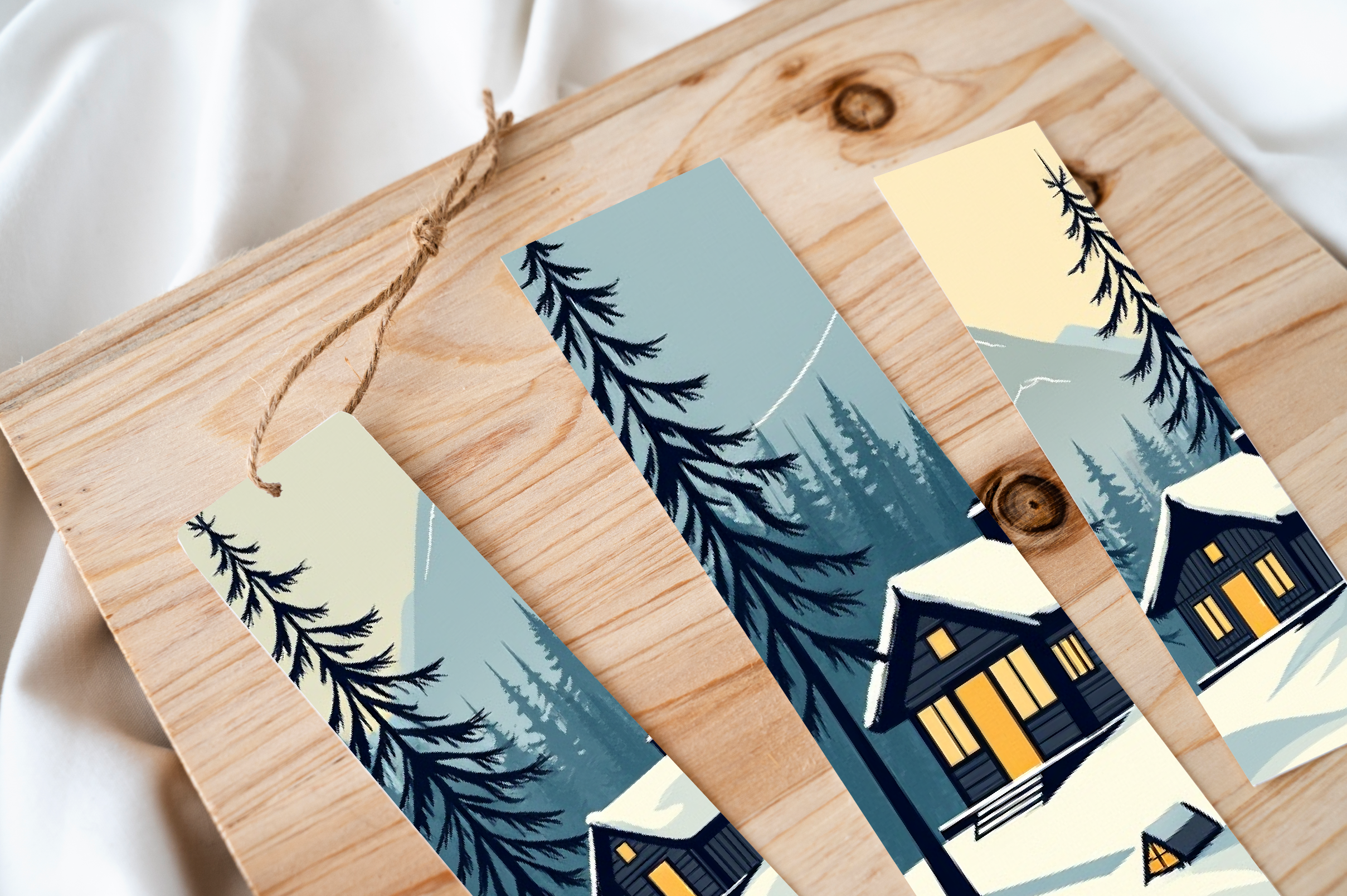 Winter Cabin Woods Bookmark Journal - CraftNest - Digital Crafting and Art