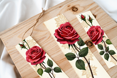 Red Rose Bookmark Journal - CraftNest - Digital Crafting and Art