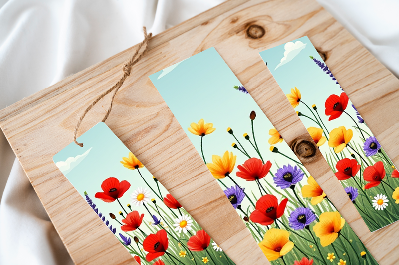 Sunlit Wildflower Field Bookmark Journal - CraftNest - Digital Crafting and Art