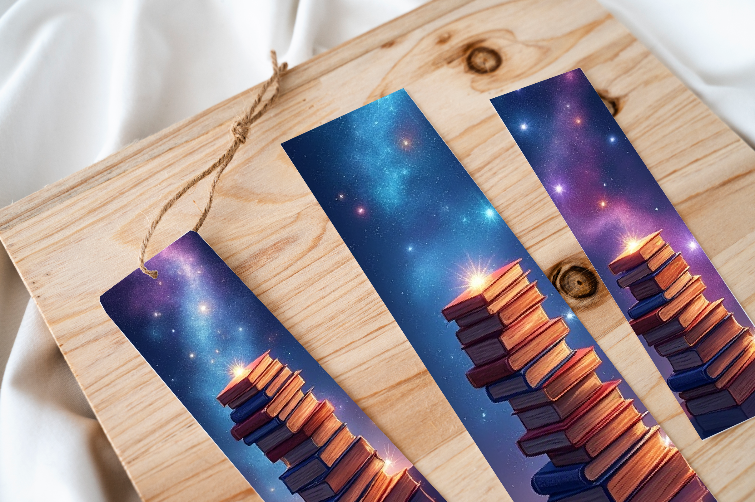 Galaxy Book Stack Bookmark Journal - CraftNest - Digital Crafting and Art