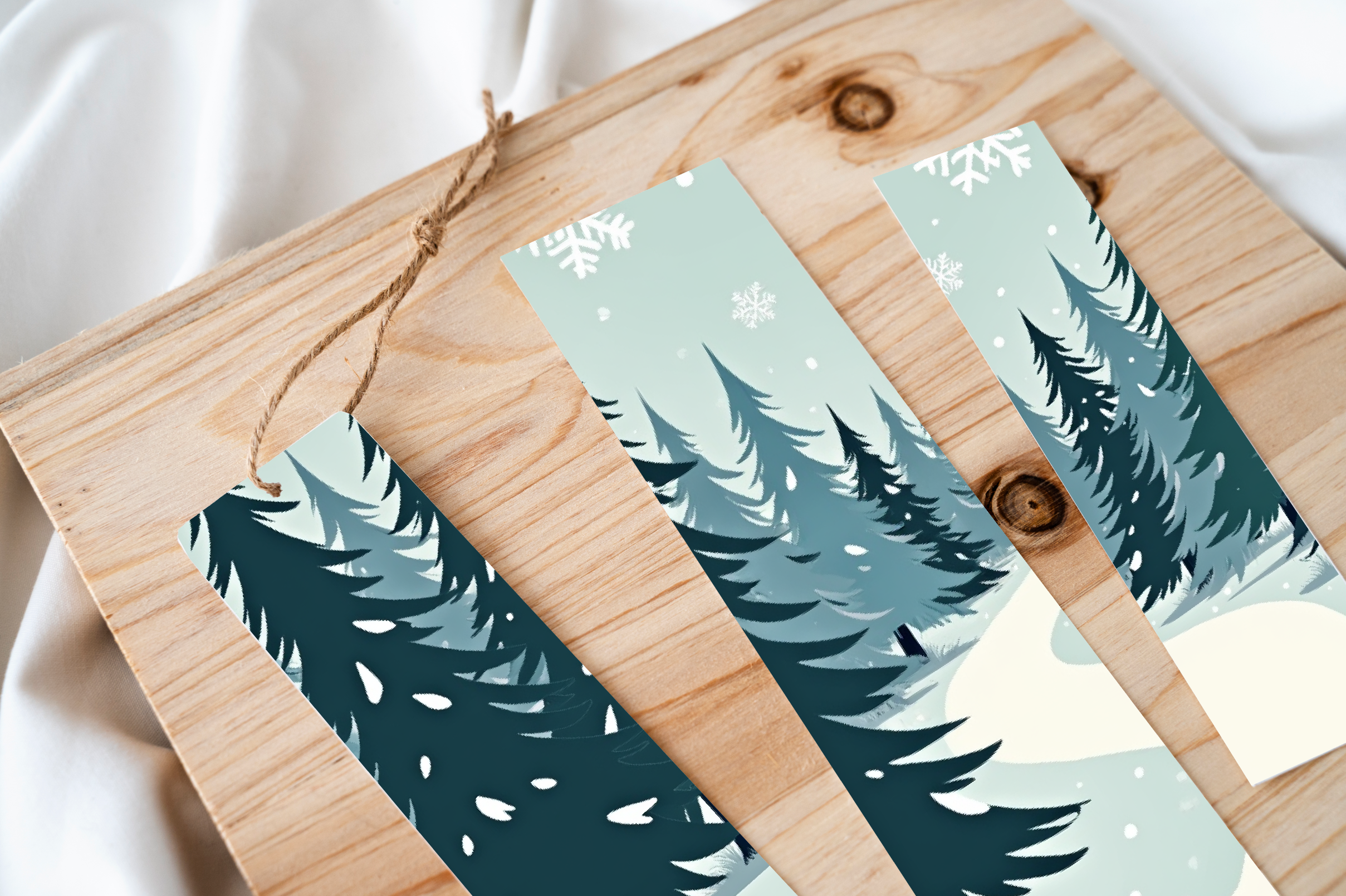 Snowy Pine Forest Bookmark Journal - CraftNest - Digital Crafting and Art