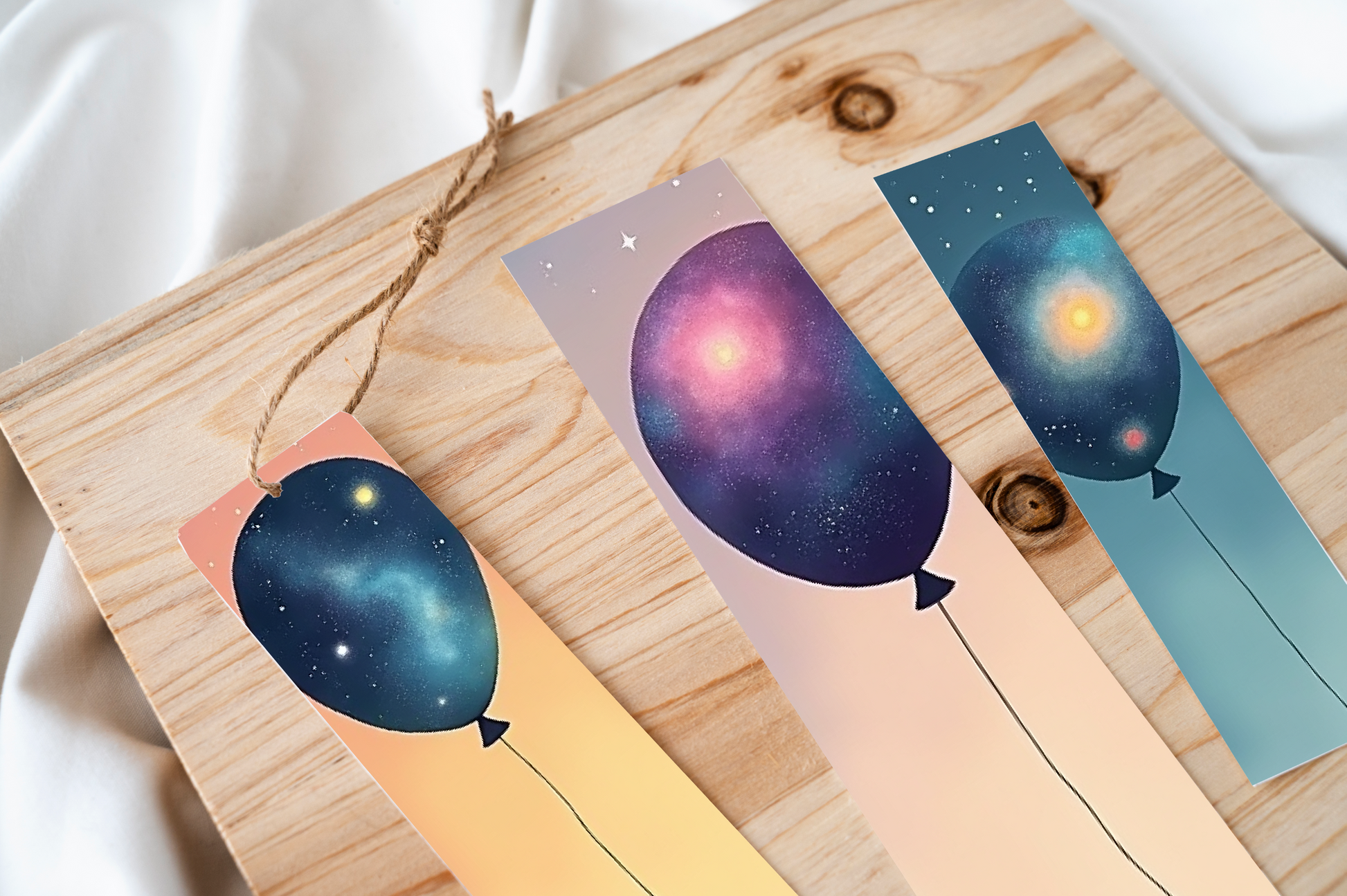 Galaxy Balloon Bookmark Journal - CraftNest - Digital Crafting and Art