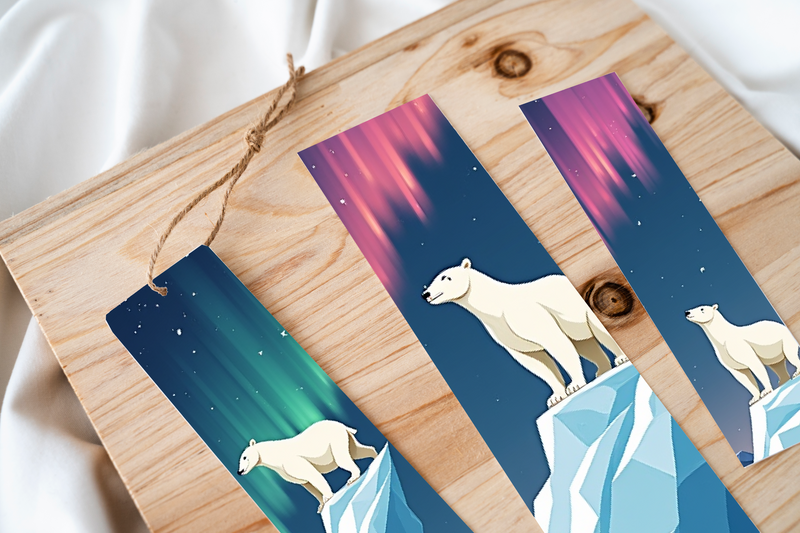 Arctic Polar Lights Bookmark Journal - CraftNest - Digital Crafting and Art