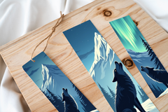 Northern Wolf Howl Bookmark Journal - CraftNest - Digital Crafting and Art
