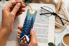 Winter Cabin Woods Bookmark Journal - CraftNest - Digital Crafting and Art