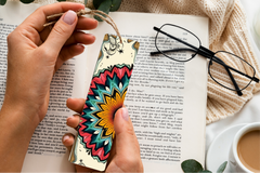 Vibrant Mandala Bookmark Pattern - CraftNest - Digital Crafting and Art