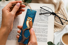 Magical Owl Wisdom Bookmark Journal 1 - CraftNest - Digital Crafting and Art