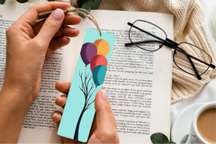 Whimsical Balloon Tree Bookmark - CraftNest - Digital Crafting and Art