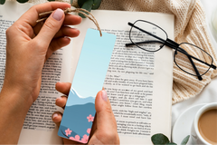 Cherry Blossom Breeze Bookmark Journal - CraftNest - Digital Crafting and Art