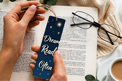 Celestial Moon & Stars Bookmark Journal - CraftNest - Digital Crafting and Art