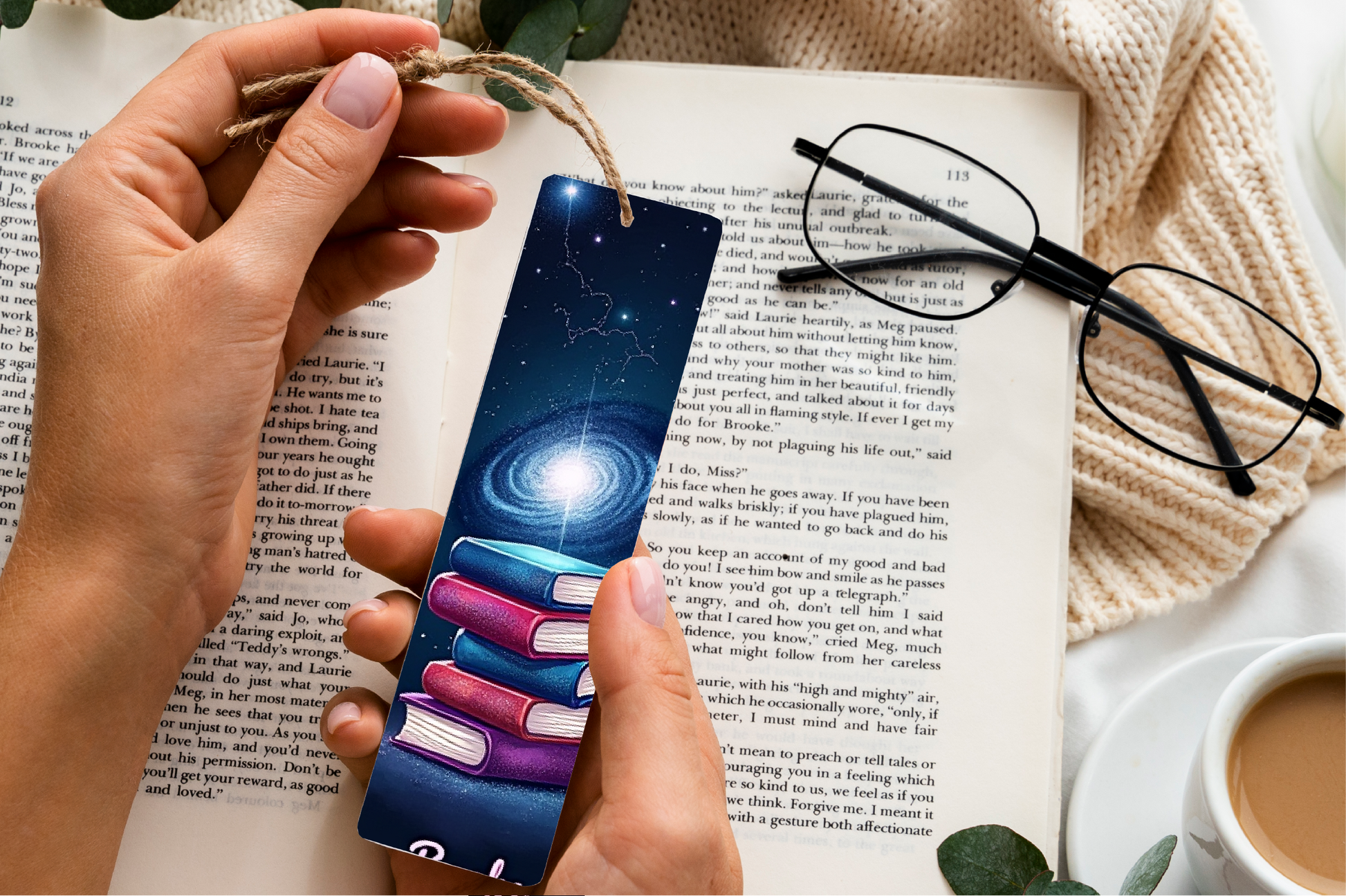 Galaxy Book Stack Bookmark Journal - CraftNest - Digital Crafting and Art