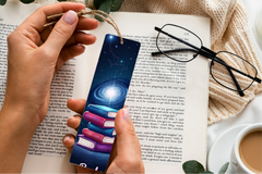 Galaxy Book Stack Bookmark Journal - CraftNest - Digital Crafting and Art