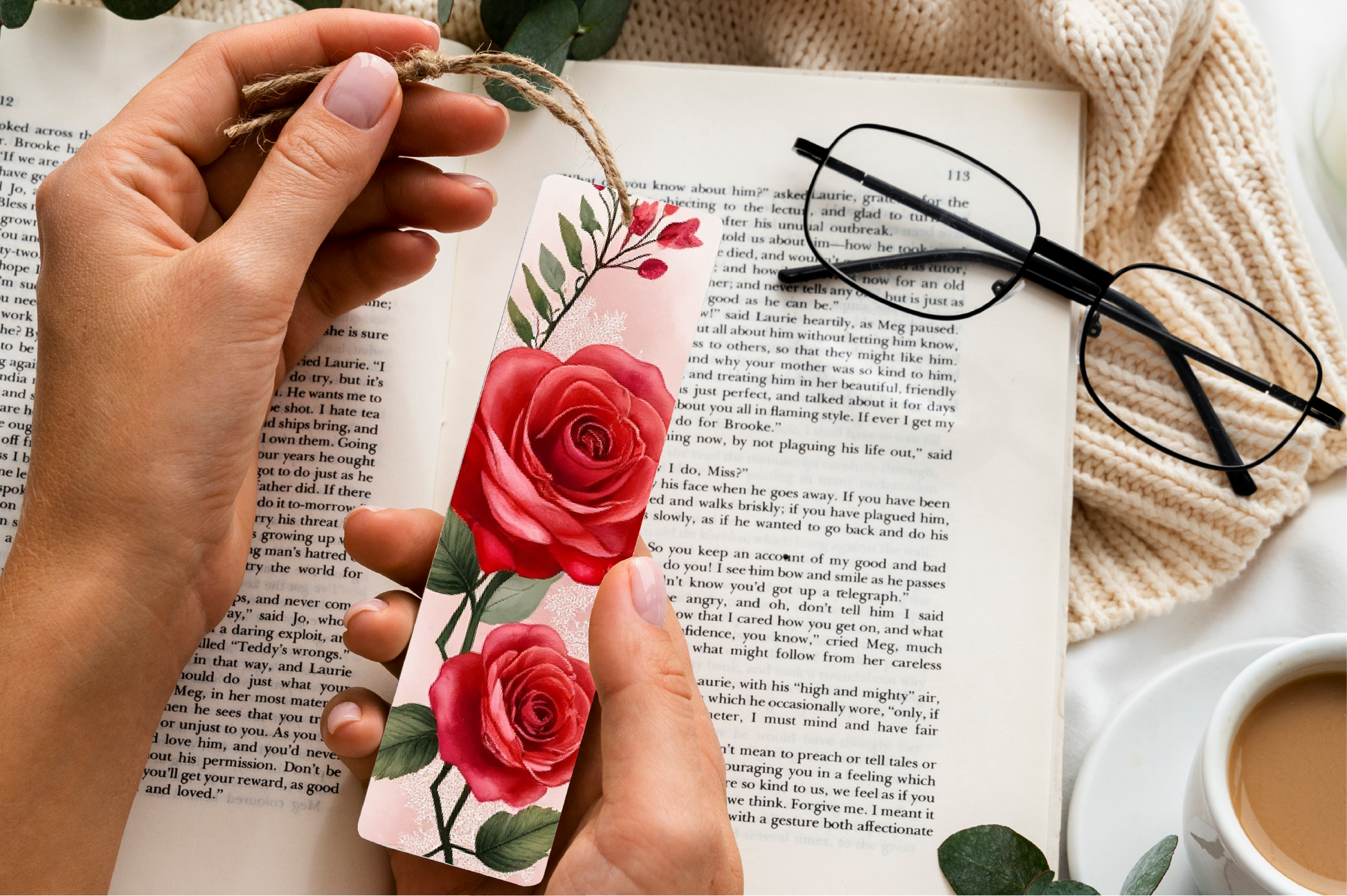 Red Roses Bookmarks Red Rose Bookmark Journal