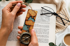 Vintage Compass Map Bookmark Journal - CraftNest - Digital Crafting and Art