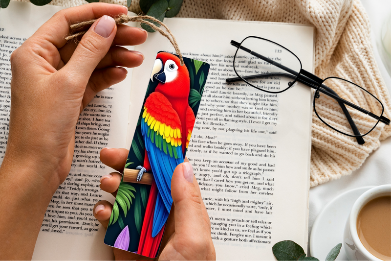 Tropical Birds Bookmark Journal - CraftNest - Digital Crafting and Art