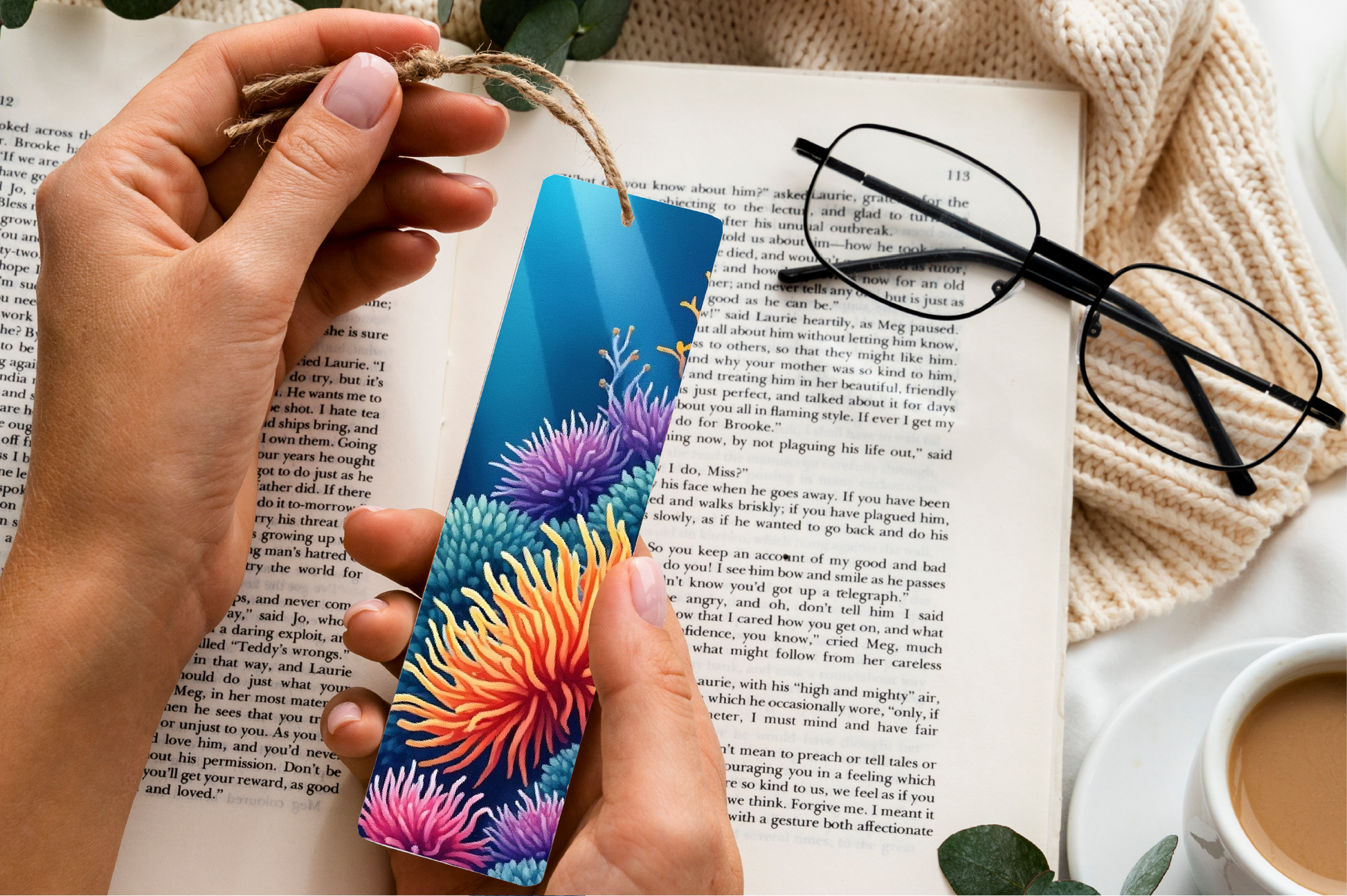 Undersea Coral Garden Bookmark Journal - CraftNest - Digital Crafting and Art