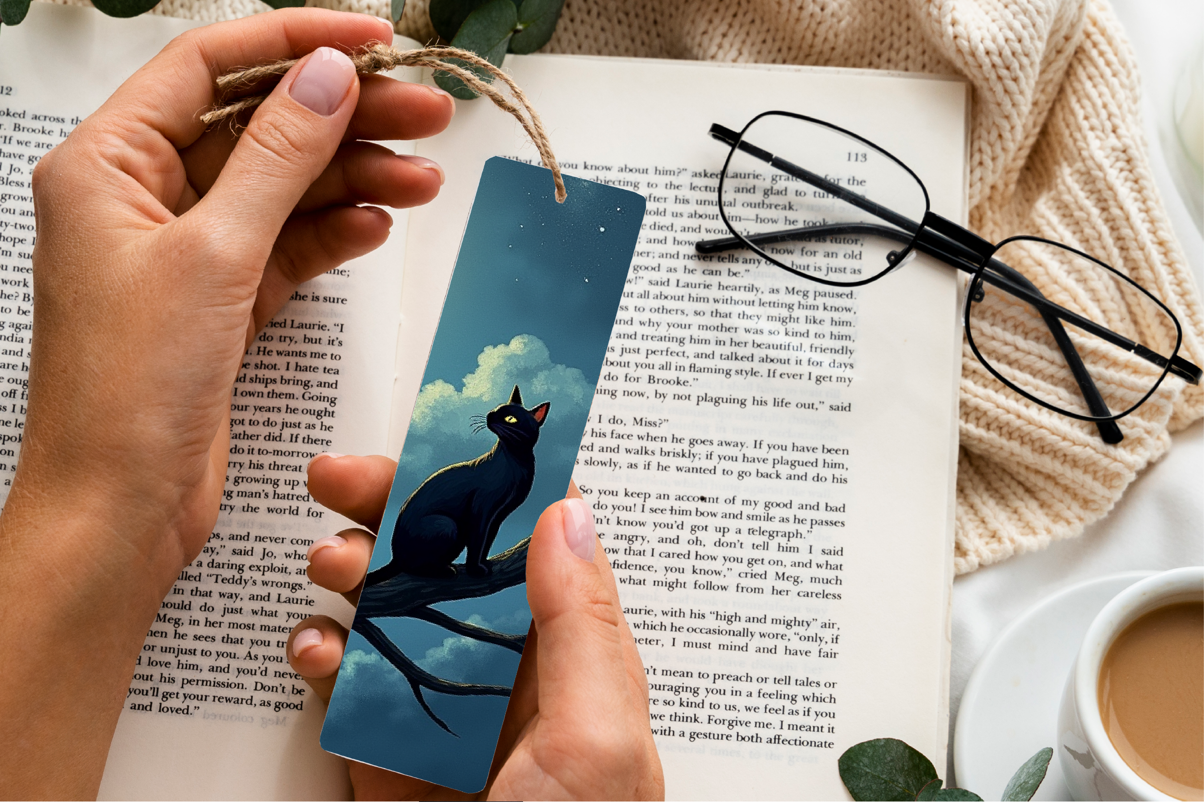 Midnight Cat Silhouette Bookmark - CraftNest - Digital Crafting and Art