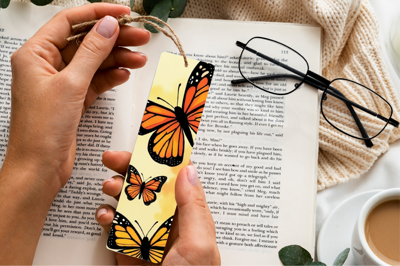Colorful Butterflies Bookmark Journal - CraftNest - Digital Crafting and Art