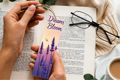 Lavender Fields Bookmark Journal - CraftNest - Digital Crafting and Art