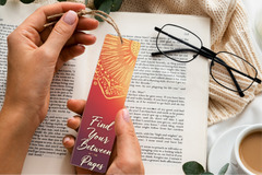 Boho Mandala Serenity Bookmark - CraftNest - Digital Crafting and Art