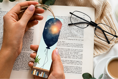 Galaxy Balloon Bookmark Journal - CraftNest - Digital Crafting and Art