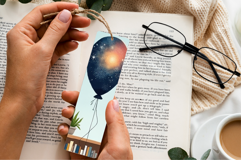 Galaxy Balloon Bookmark Journal - CraftNest - Digital Crafting and Art