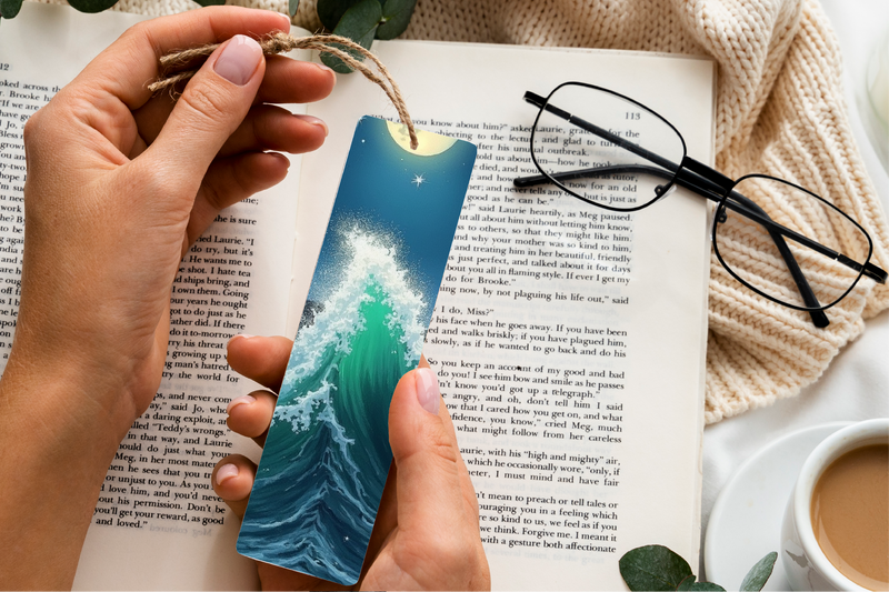 Ethereal Swan Lake Bookmark Journal - CraftNest - Digital Crafting and Art