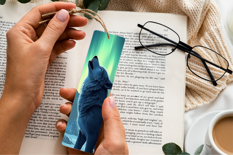 Northern Wolf Howl Bookmark Journal - CraftNest - Digital Crafting and Art