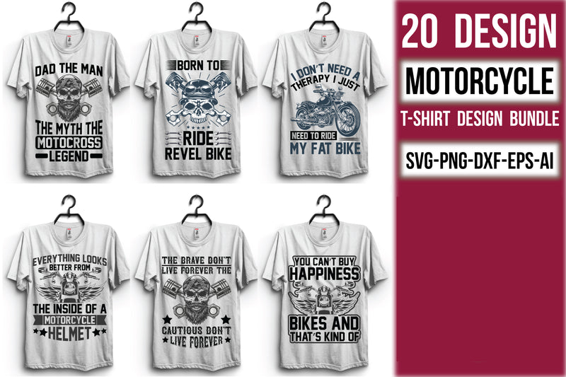 Motorcycle T Shirt Bundle 1 - CraftNest - Digital Crafting and Art