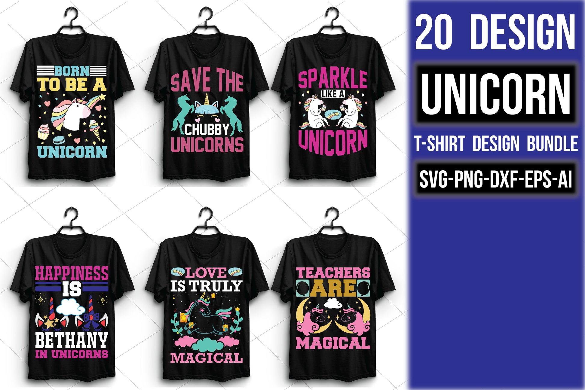 Unicorn T Shirt Bundle 3 - CraftNest - Digital Crafting and Art