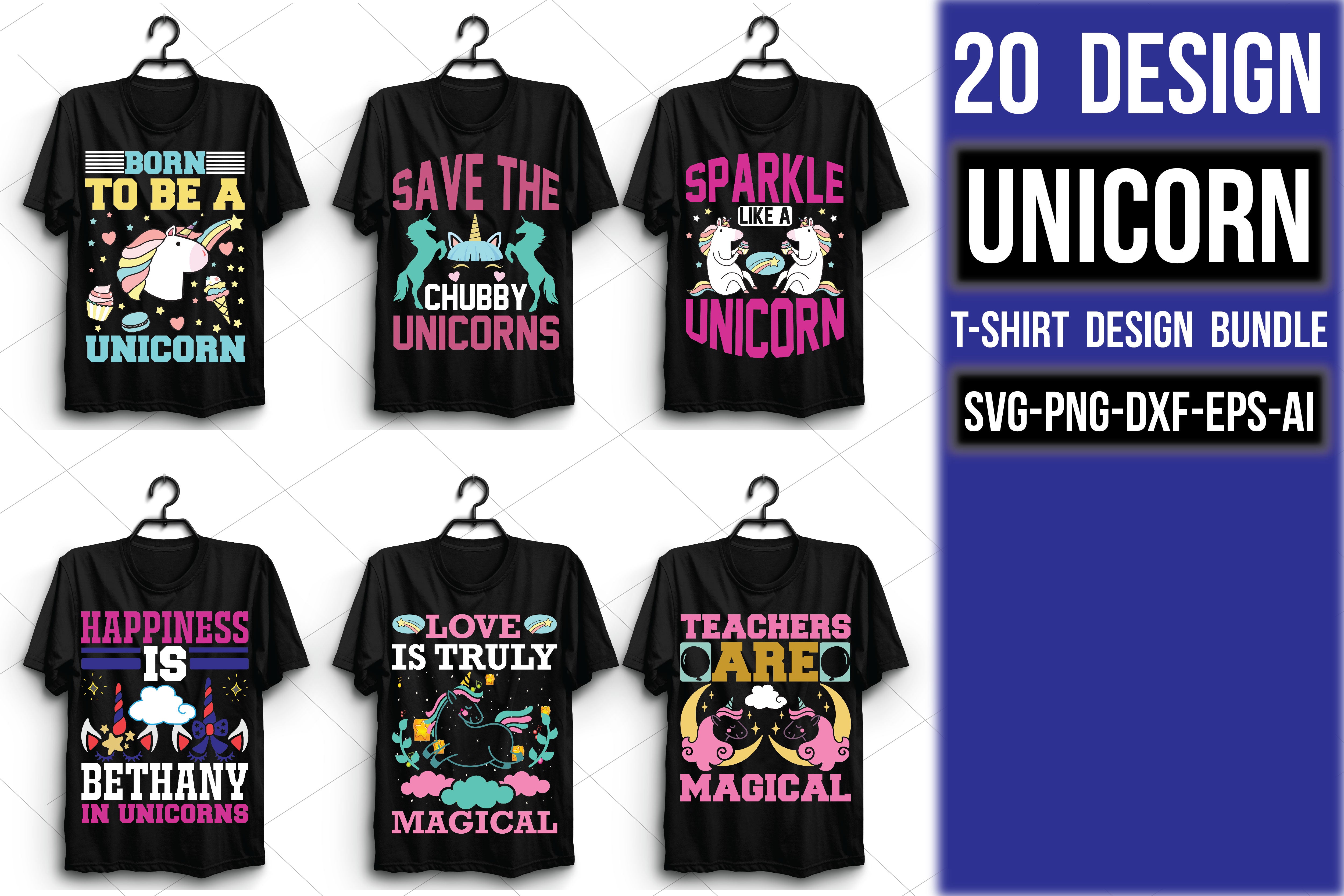 Unicorn T Shirt Bundle 3 - CraftNest - Digital Crafting and Art