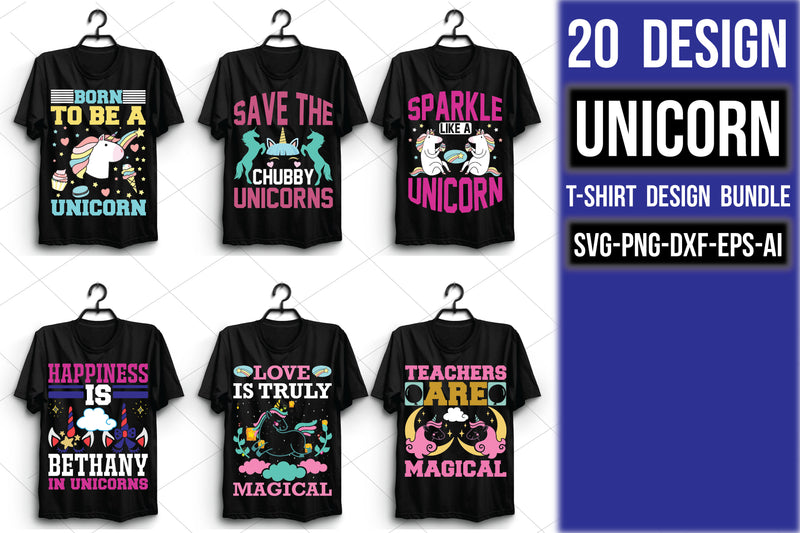 Unicorn T Shirt Bundle 3 - CraftNest - Digital Crafting and Art