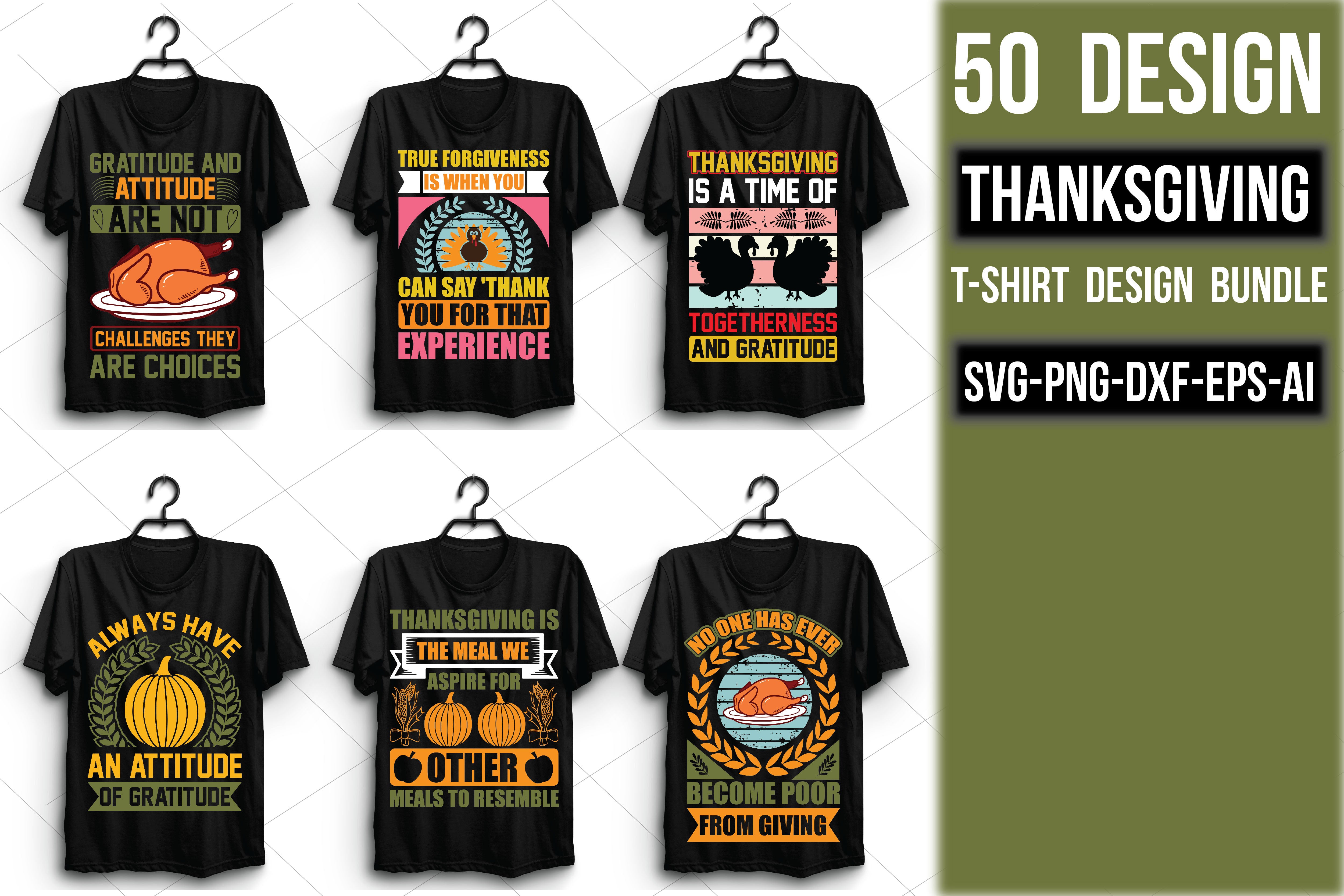 Thanksgiving T Shirt Design Bundle - CraftNest - Digital Crafting and Art