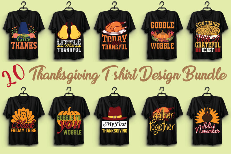 Thanksgiving T Shirt Bundle 6 - CraftNest - Digital Crafting and Art