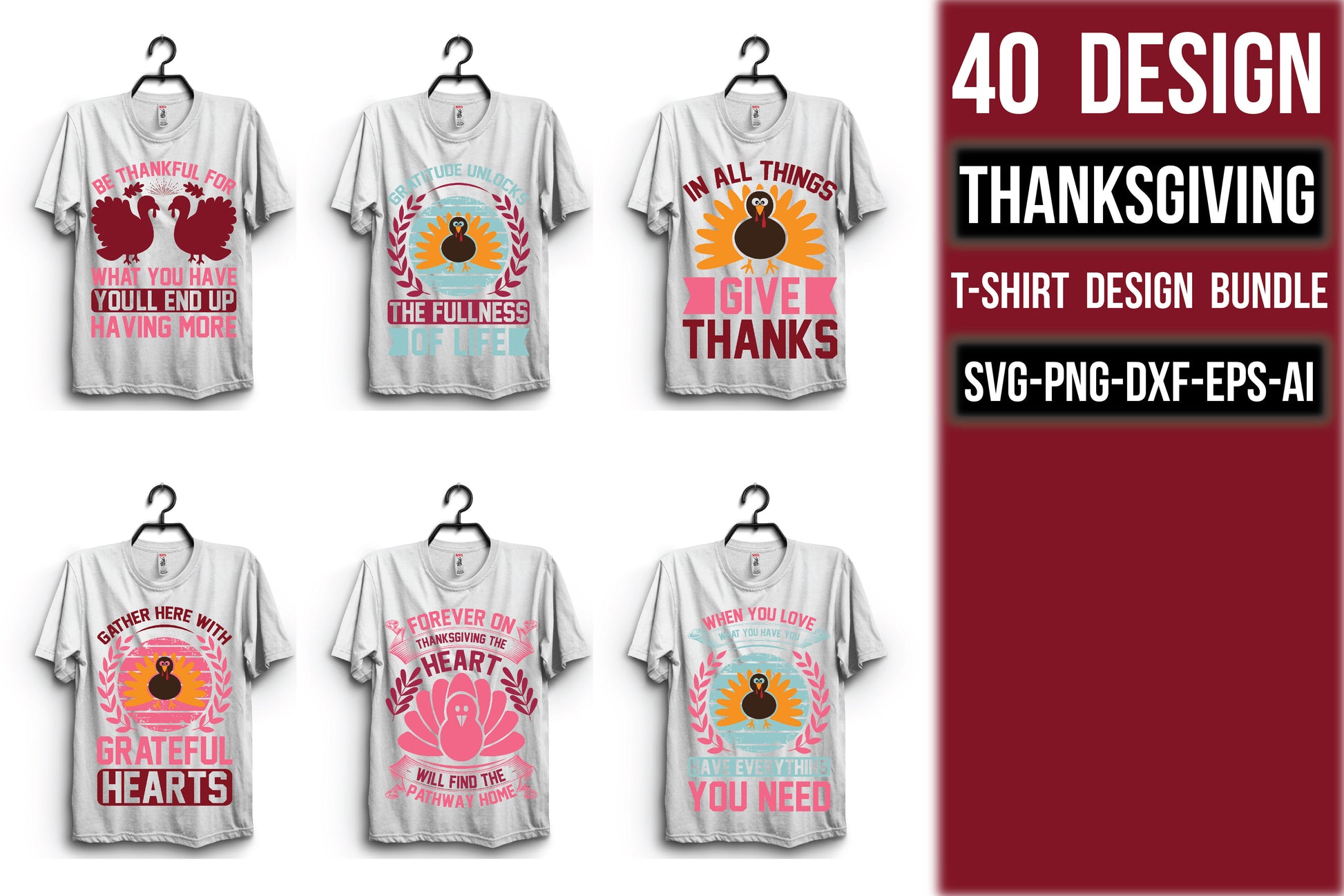 Thanksgiving T Shirt Bundle 5 - CraftNest - Digital Crafting and Art