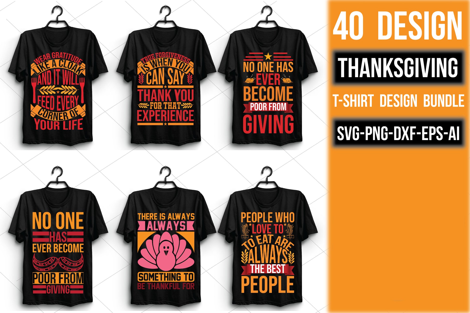 Thanksgiving T Shirt Bundle 4 - CraftNest - Digital Crafting and Art