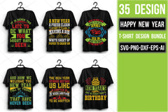 Happy New Year T Shirt Bundle - CraftNest - Digital Crafting and Art