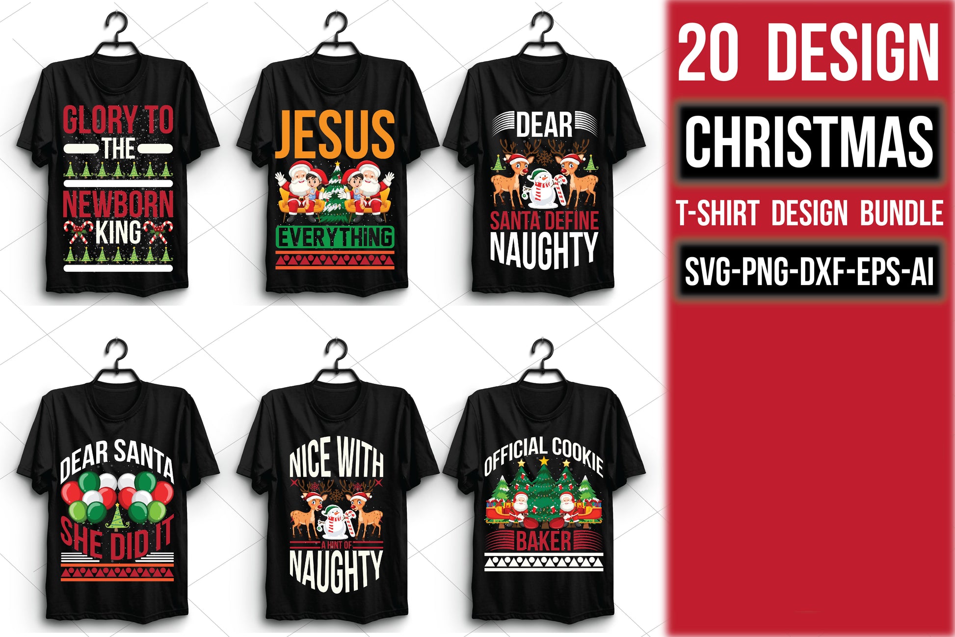 Christmas T Shirt 20 Bundle 4 - CraftNest - Digital Crafting and Art