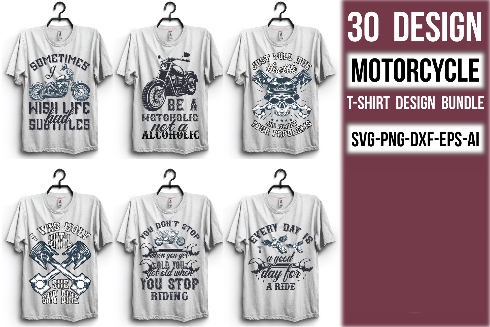 Motorcycle T Shirt Bundle 2 - CraftNest - Digital Crafting and Art