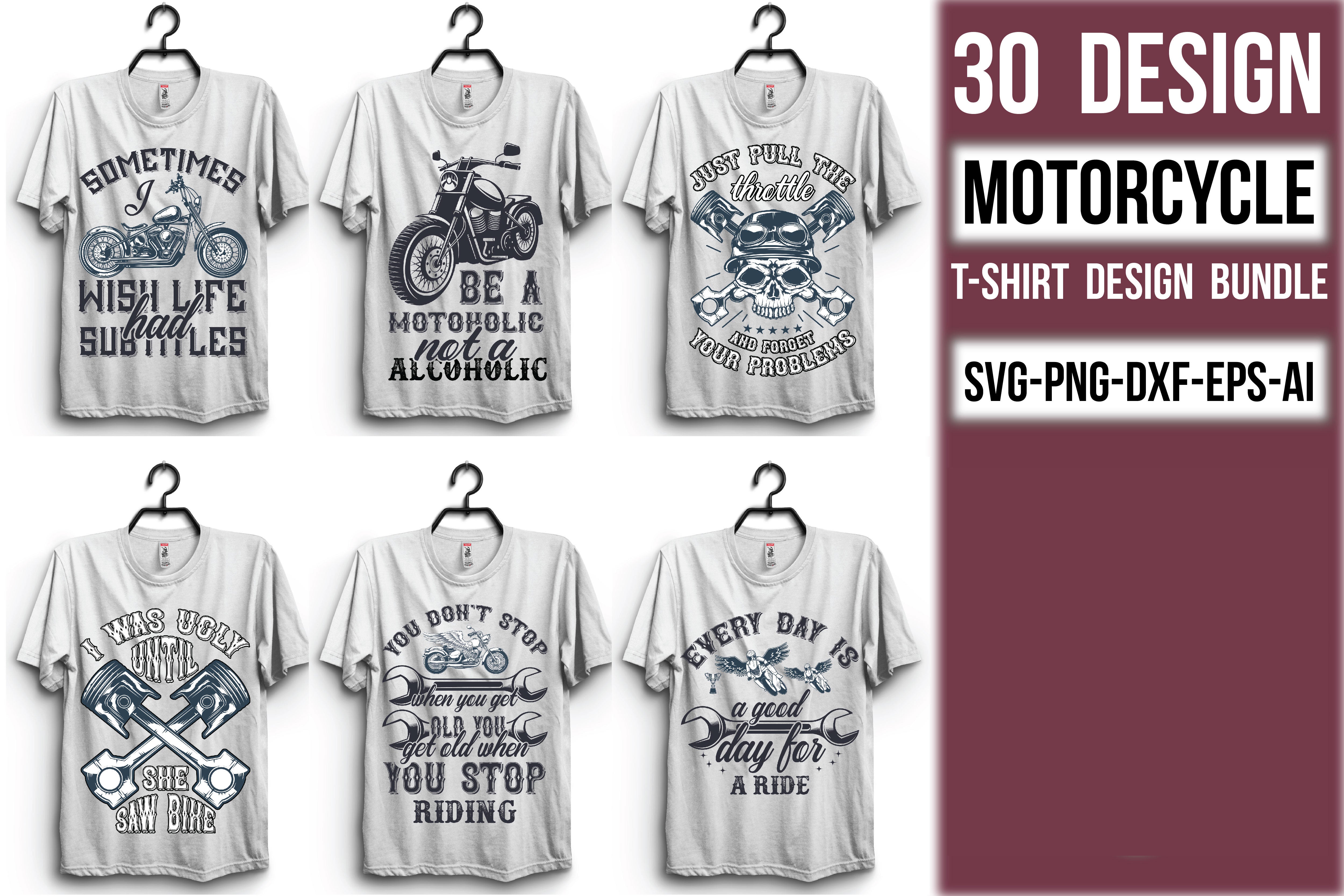 Motorcycle T Shirt Bundle 2 - CraftNest - Digital Crafting and Art