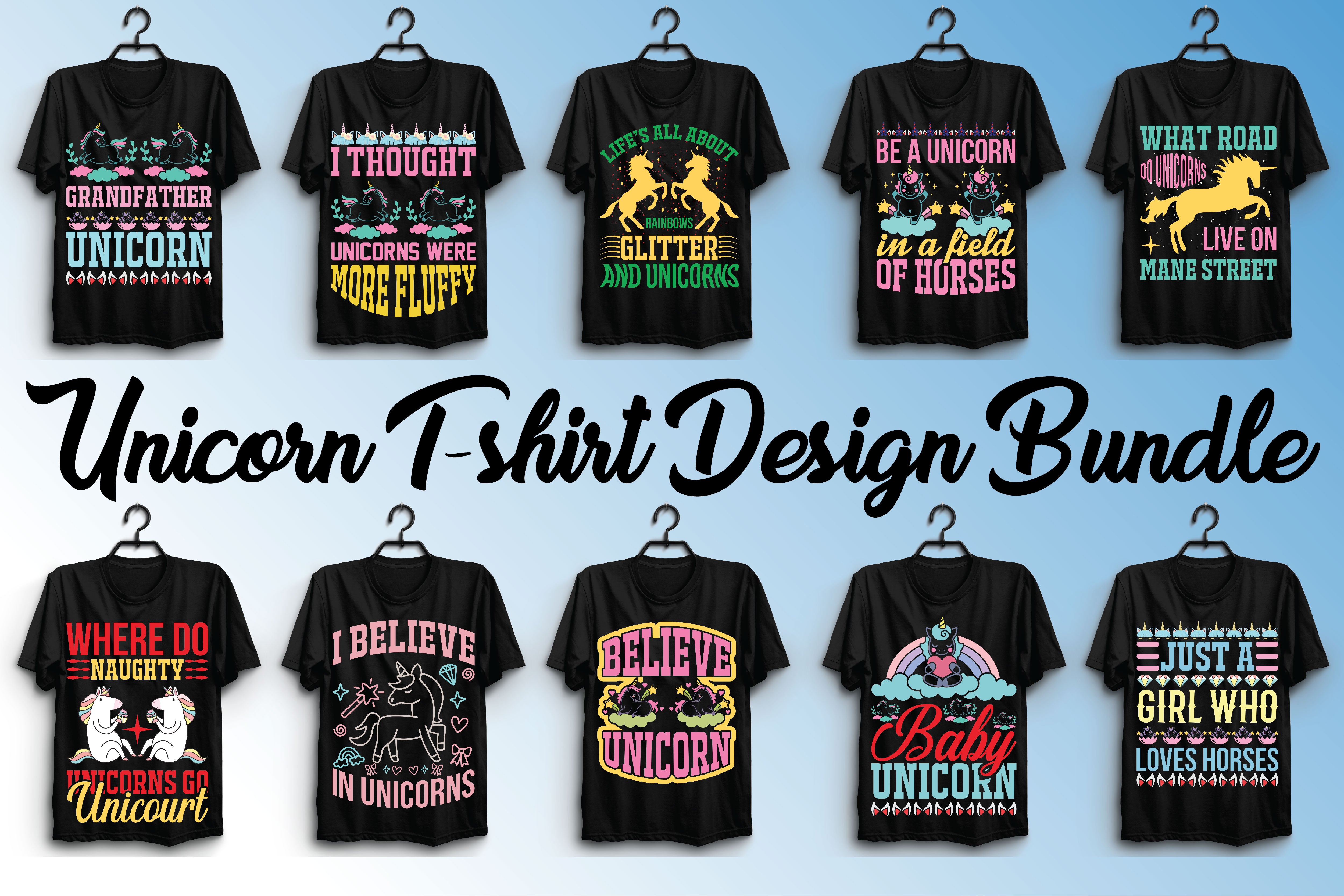 Unicorn T Shirt Bundle 5 - CraftNest - Digital Crafting and Art