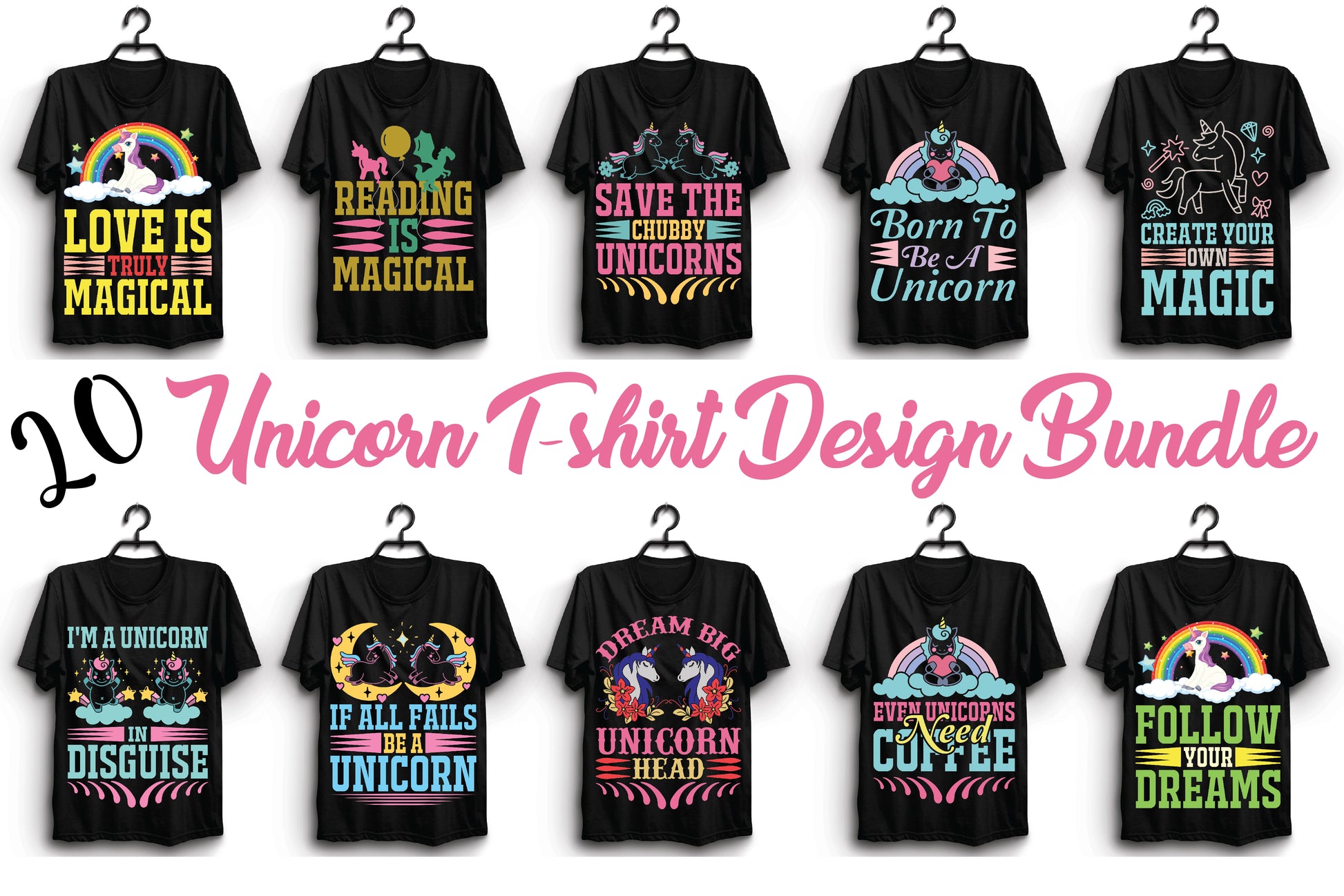 Unicorn T Shirt Bundle 6 - CraftNest - Digital Crafting and Art