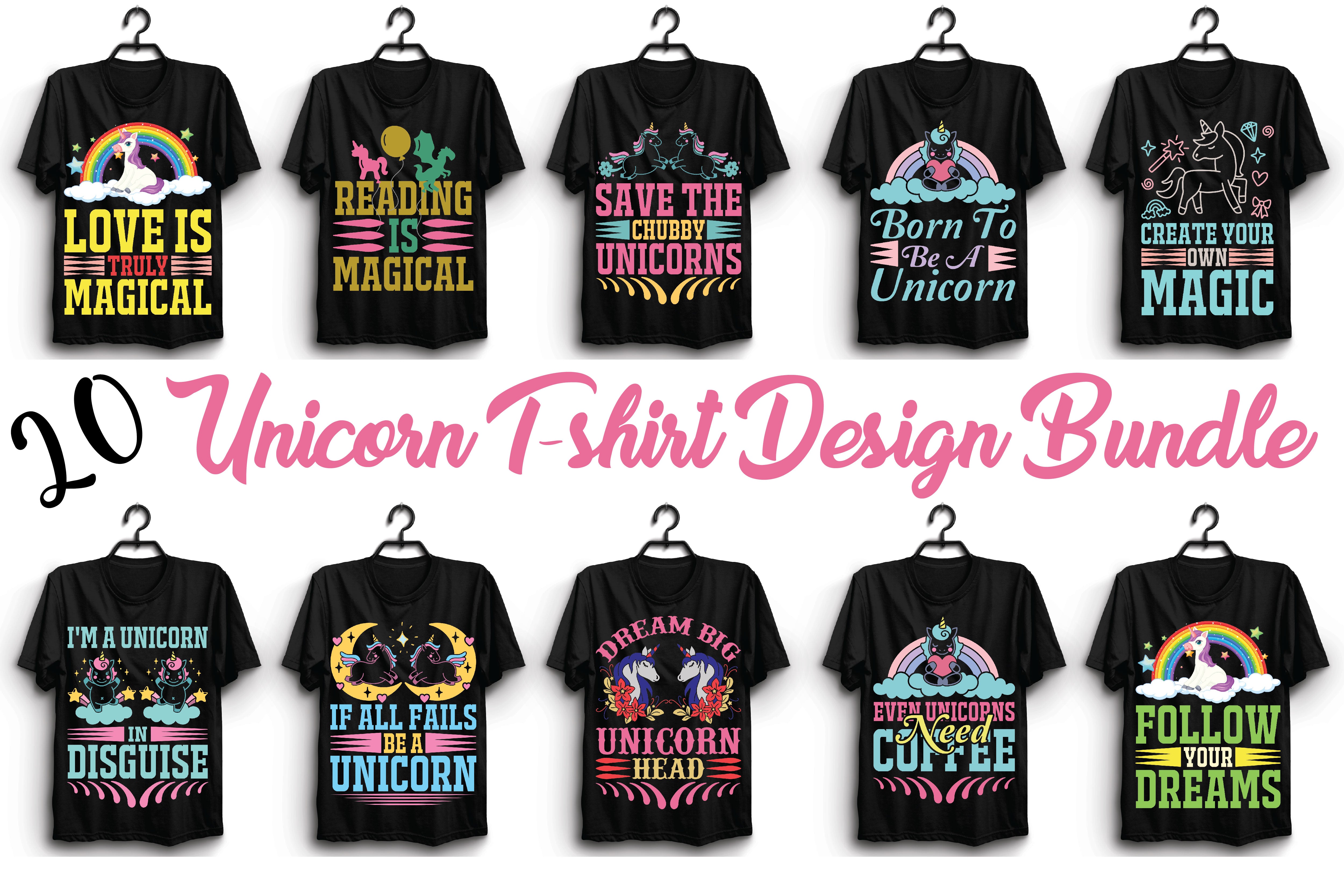 Unicorn T Shirt Bundle 6 - CraftNest - Digital Crafting and Art