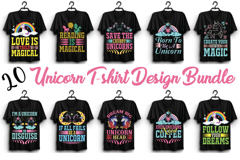 Unicorn T Shirt Bundle 6 - CraftNest - Digital Crafting and Art