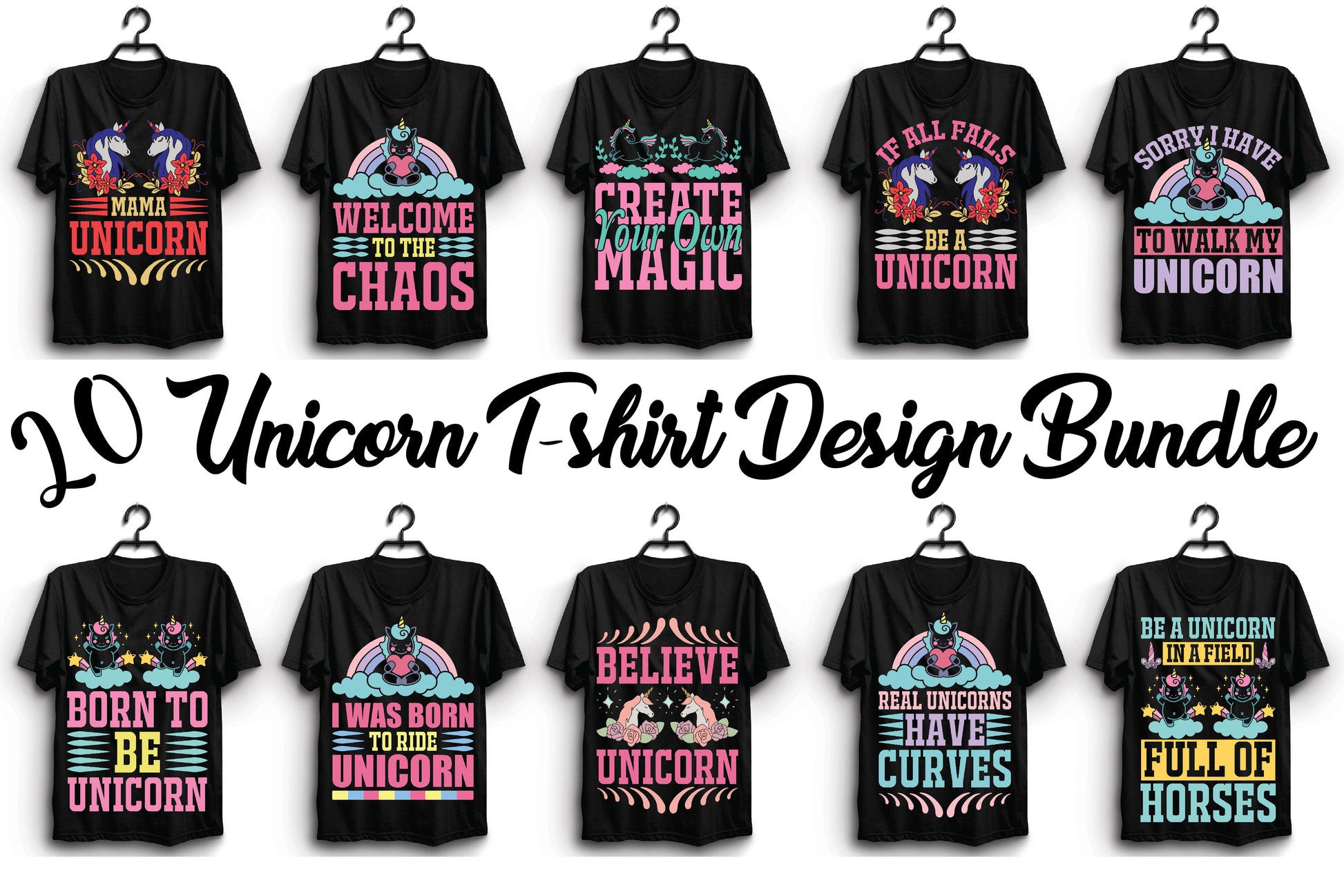Unicorn T Shirt Bundle 8 - CraftNest - Digital Crafting and Art
