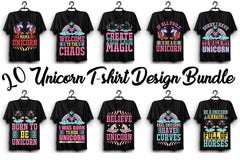 Unicorn T Shirt Bundle 8 - CraftNest - Digital Crafting and Art