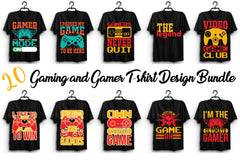 Gaming And Gamer T Shirt Bundle 2 - CraftNest - Digital Crafting and Art