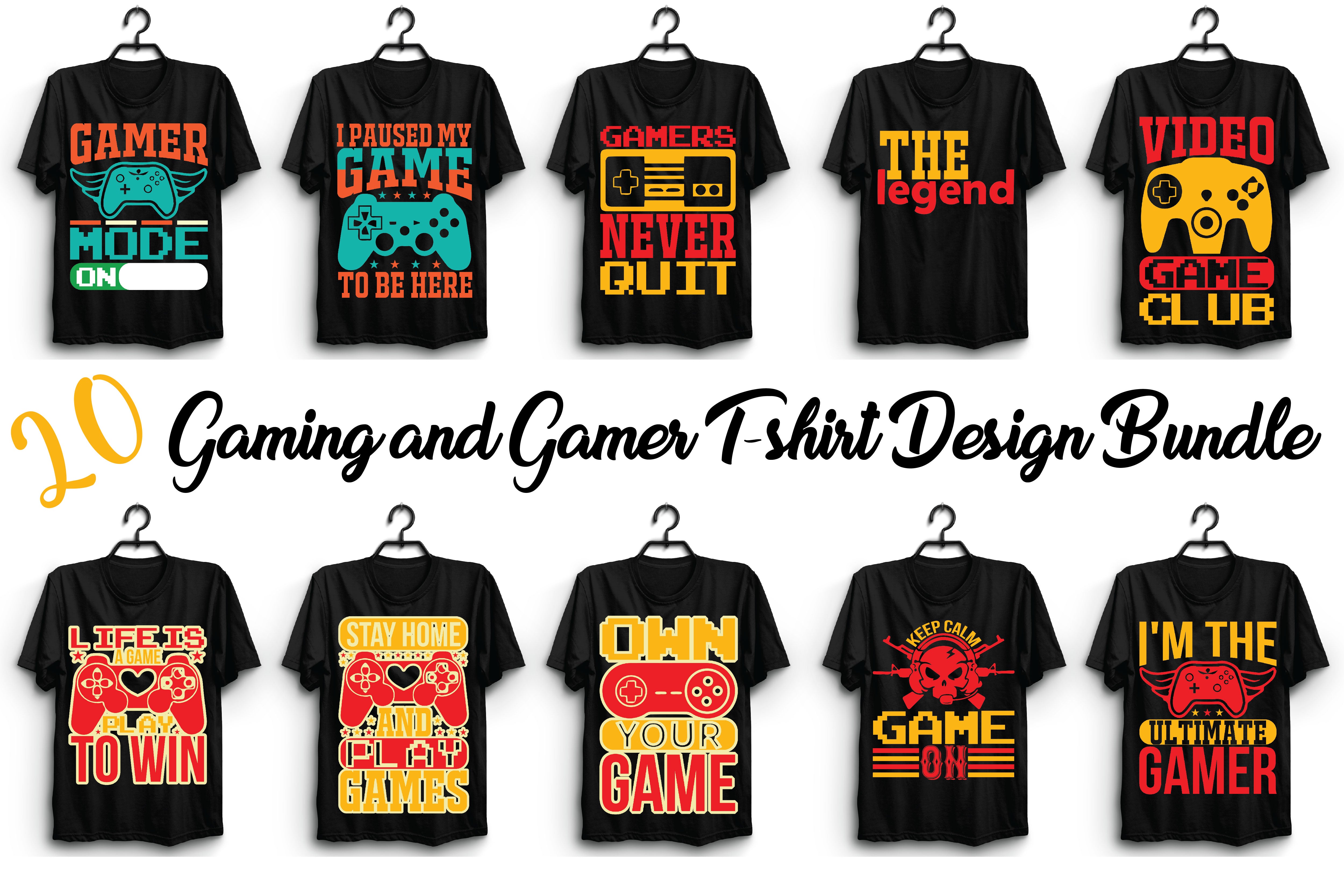 Gaming And Gamer T Shirt Bundle 2 - CraftNest - Digital Crafting and Art