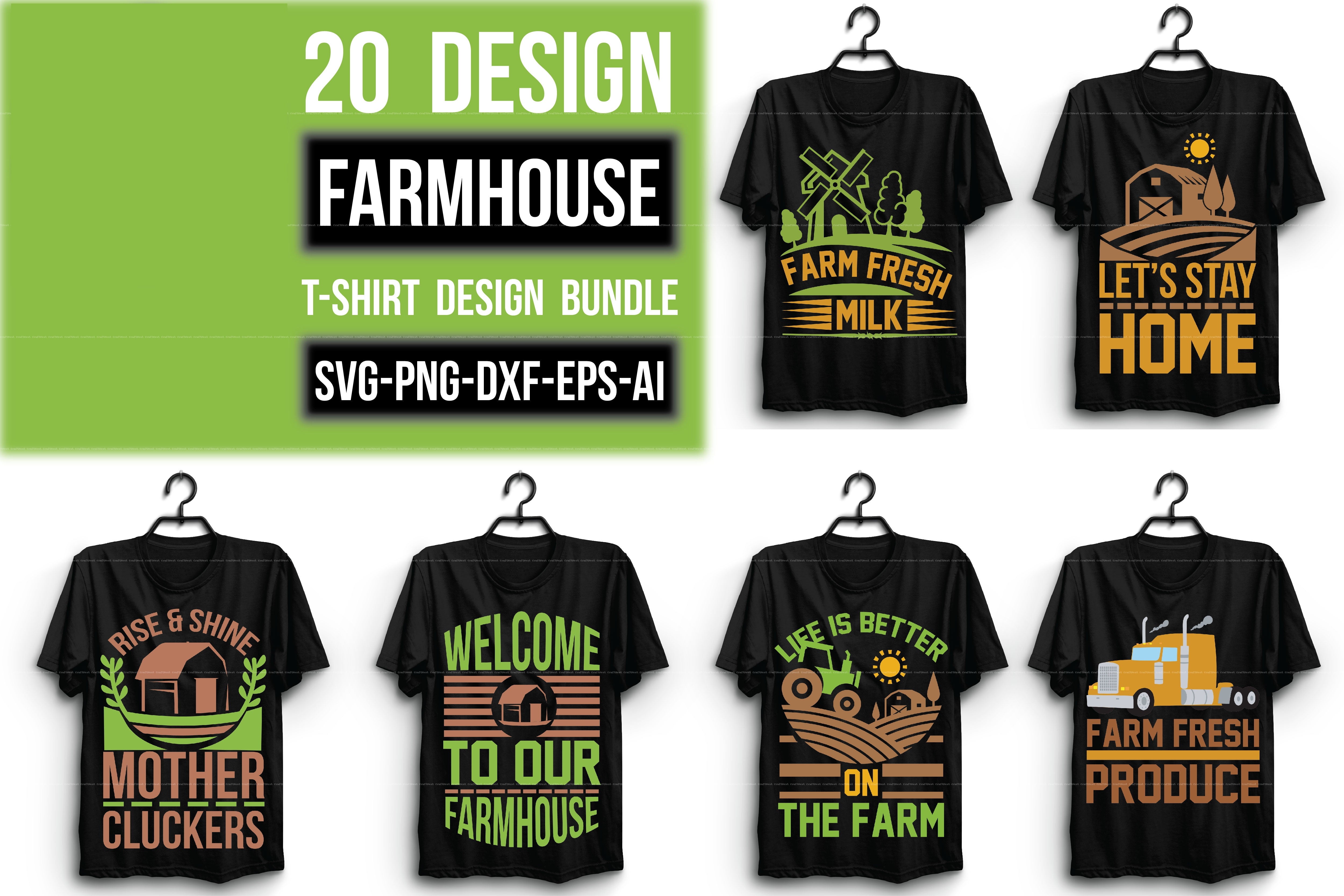 Farmhouse T-Shirt Design SVG Bundle 1